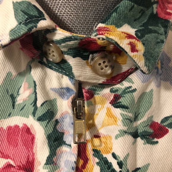 Vintage Oversize Floral Denim Jacket - Picture 4 of 4